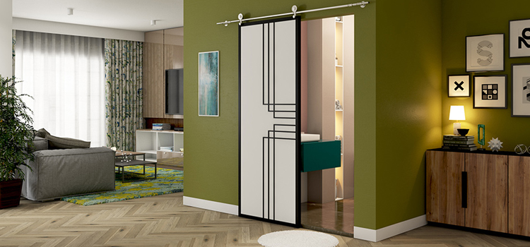 sliding bathroom door installation in Ontario